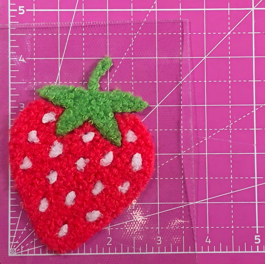 Strawberry Small Fluffy Fuzzy Transfer Patch