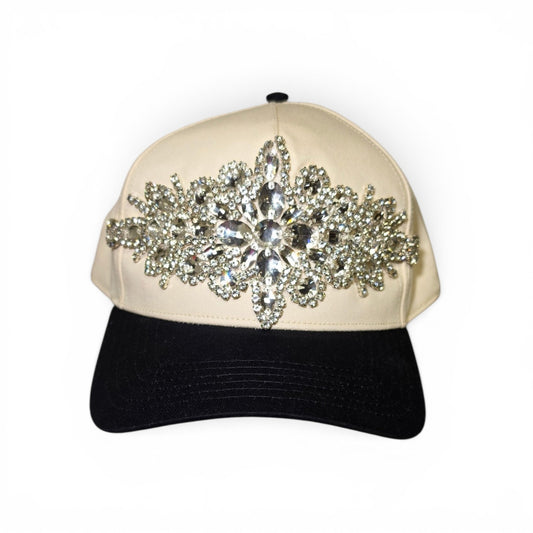 Radiance Crest Crystal Silver Rhinestone Iron-On Patch