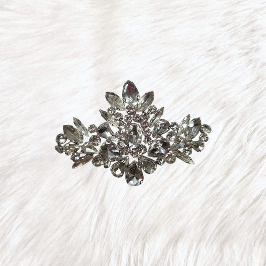 Regal Crest Crystal Silver Rhinestone Iron-On Patch
