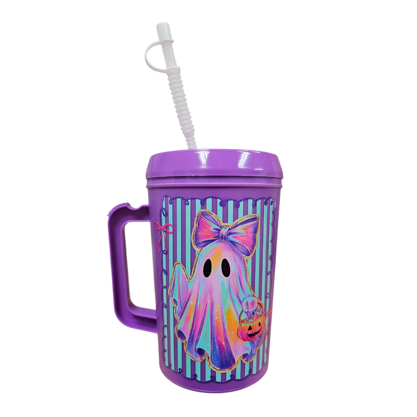 Ghost with Bow Halloween HIP SIPS Mega Mug 34oz