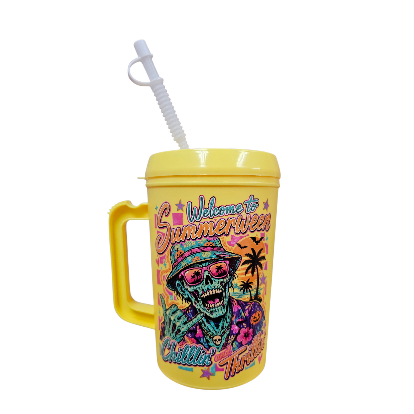 Welcome To Summerween Chillin and Thrillin HIP SIPS Mega Mug 34oz