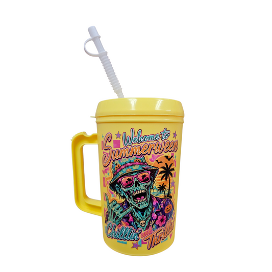 Welcome To Summerween Chillin and Thrillin HIP SIPS Mega Mug 34oz