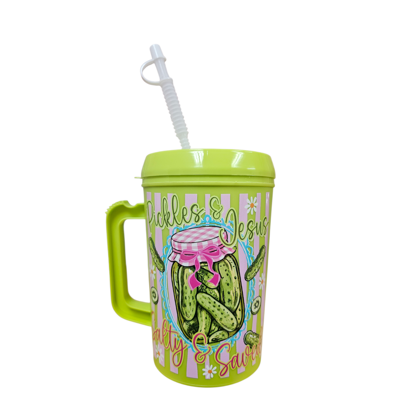 Pickles and Jesus Salty and Saved HIP SIPS Mega Mug 34oz
