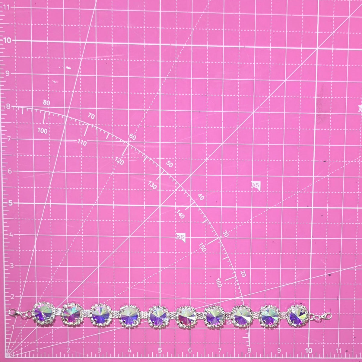 Circle Halo Bling AB Trucker Hat Chain