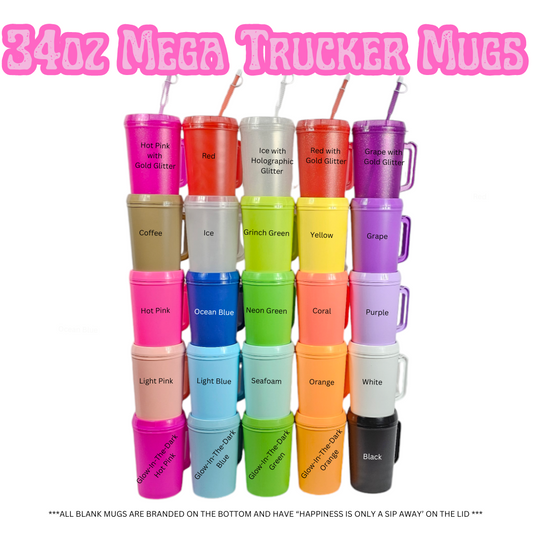 'It's River Time' White HIP SIPS Mega Mug 34oz