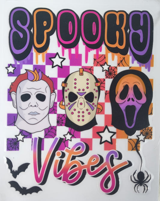 "Spooky Vibes" Horror Movie UV Transfers