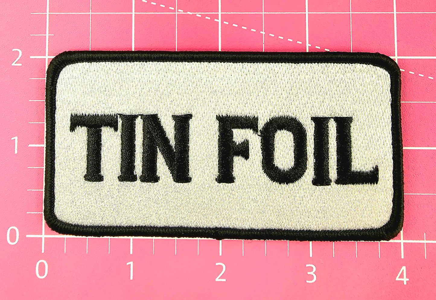 Tin Foil Embroidery Iron On Patch