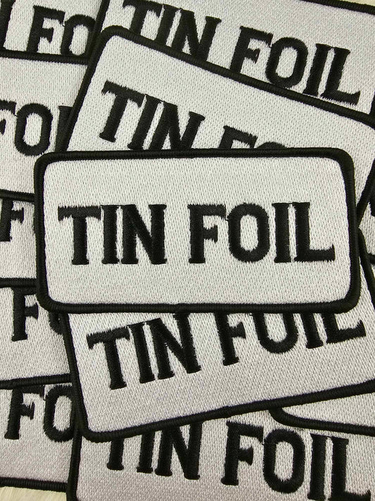 Tin Foil Embroidery Iron On Patch