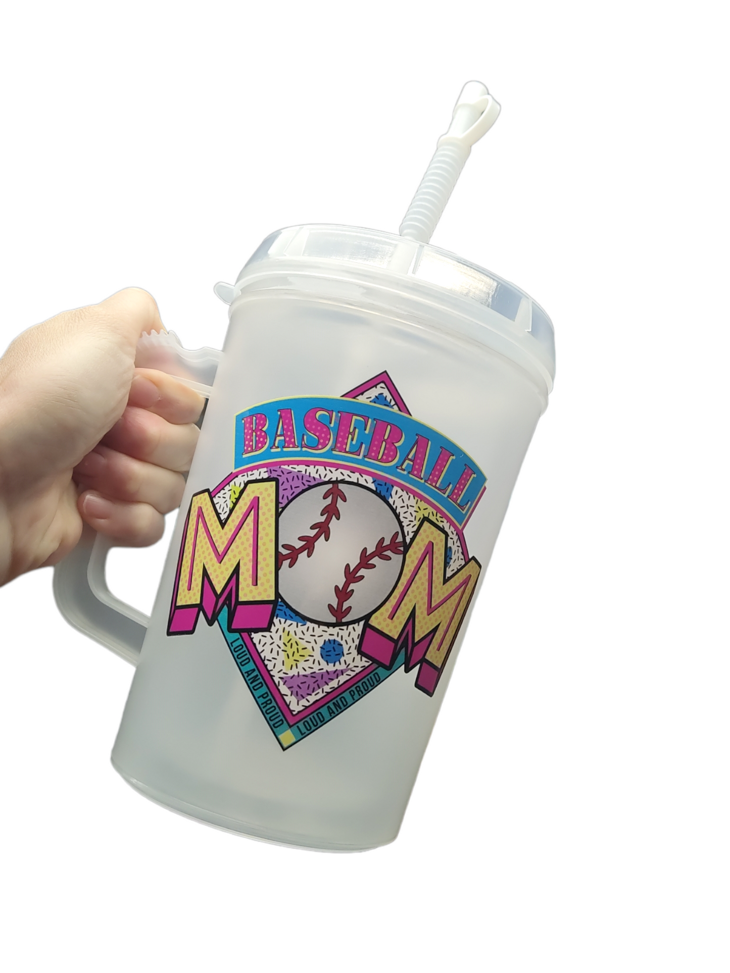 Baseball MOM HIP SIPS Mega Mug 34oz
