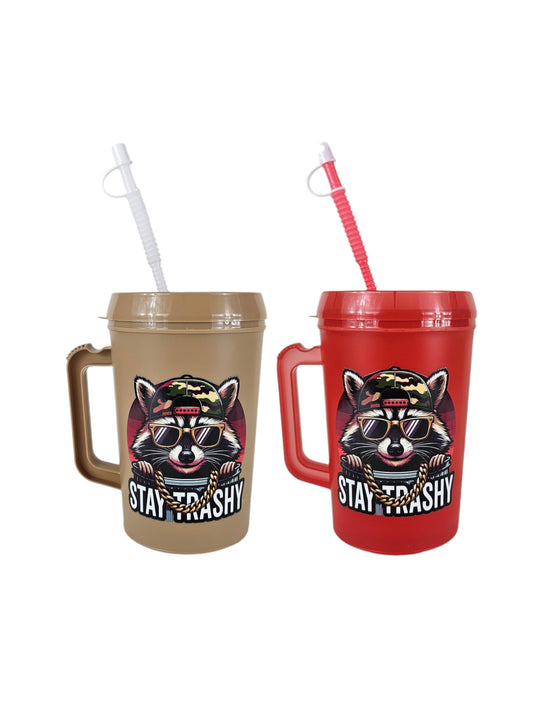 Stay Trashy Raccoon Mega Trucker Mug 34oz