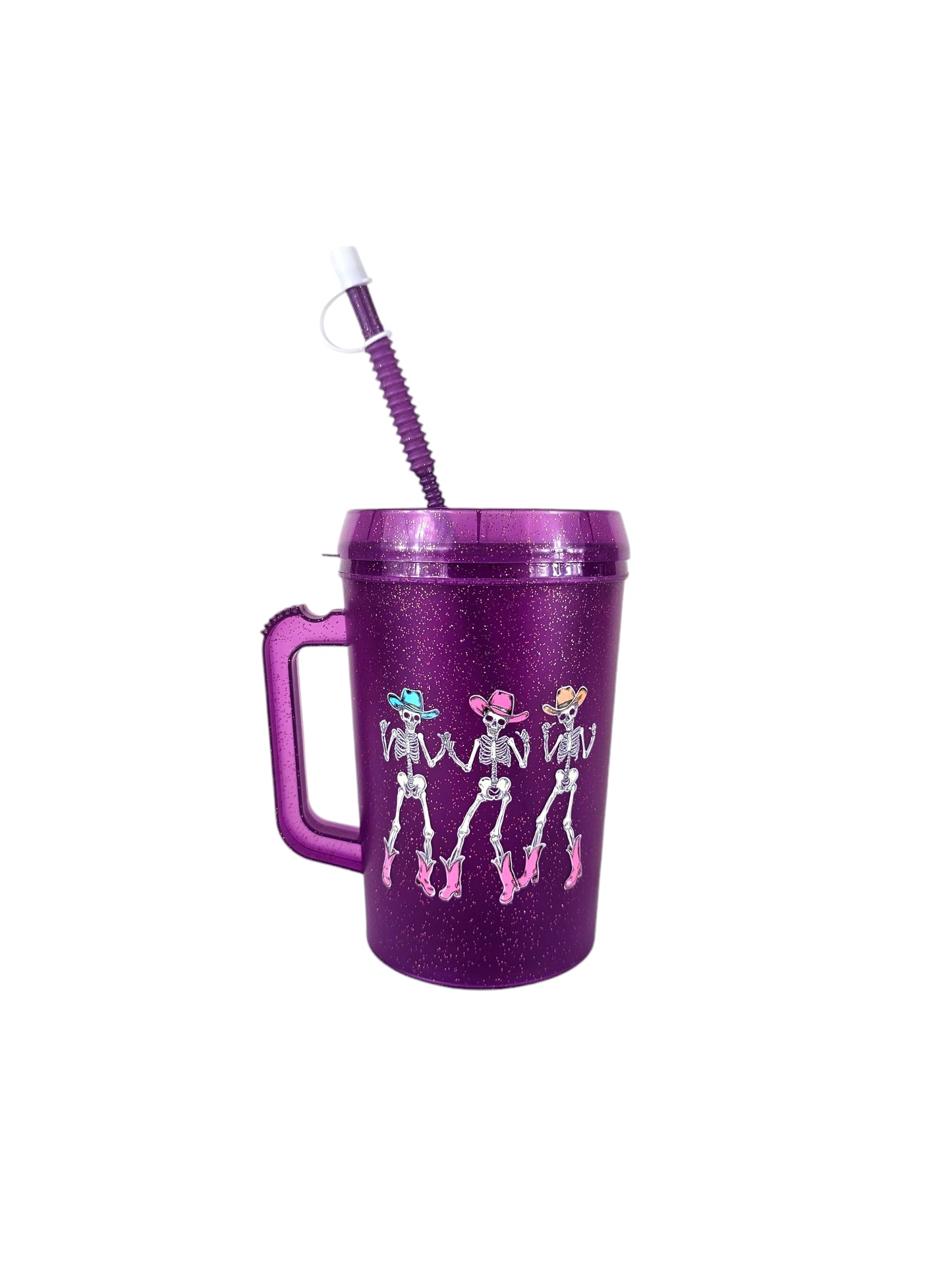 Dancing Cowgirl Skeletons Mega Trucker Mug 34oz