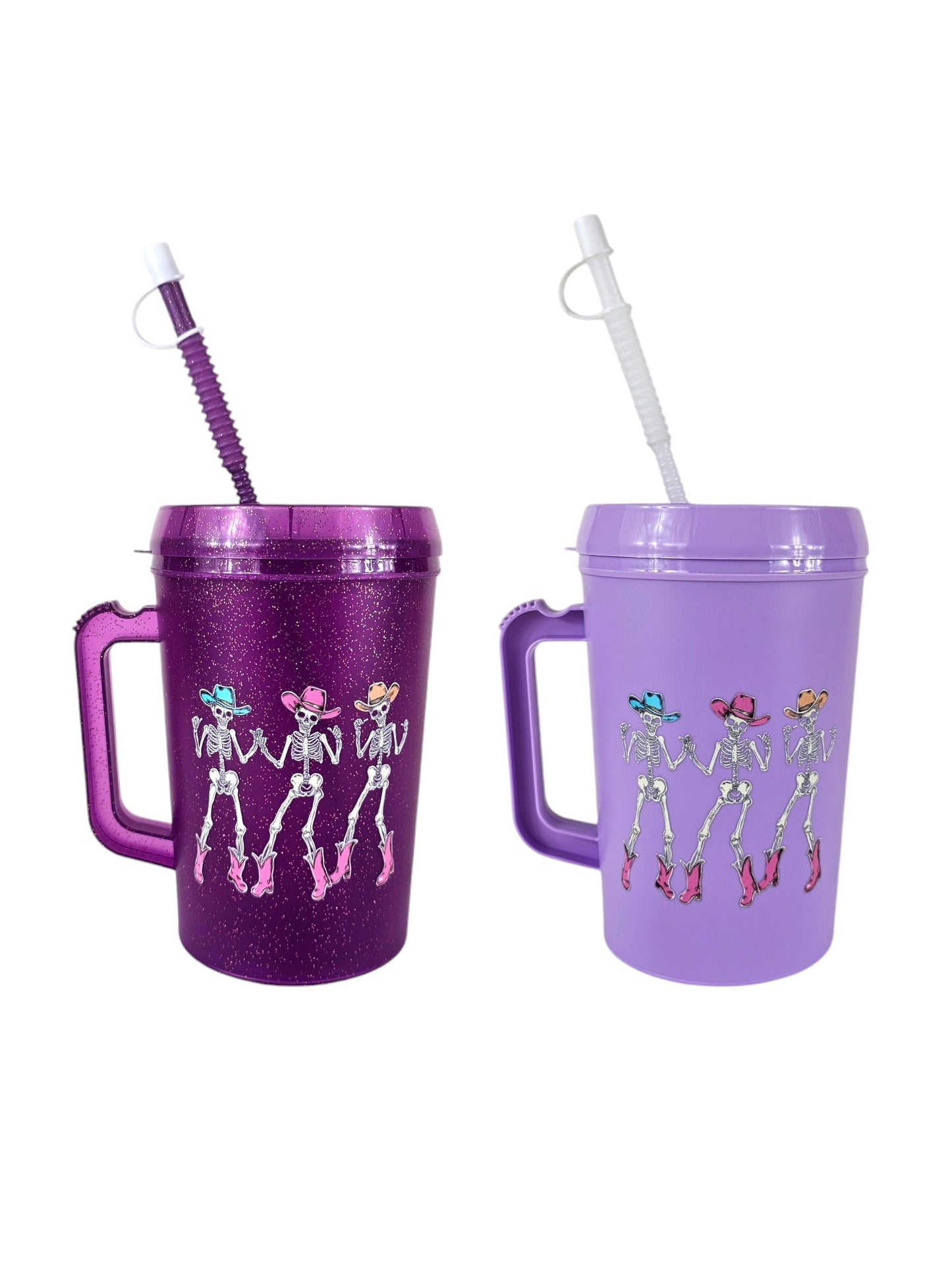 Dancing Cowgirl Skeletons Mega Trucker Mug 34oz