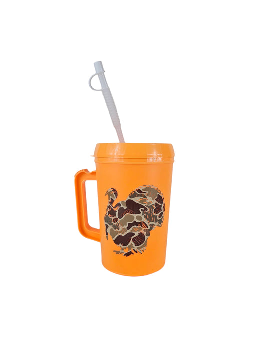 Camo Turkey Hunting Mega Trucker Mug 34oz