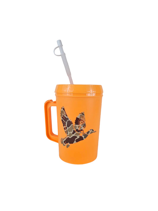 Camo Mallard Duck Hunting Mega Trucker Mug 34oz