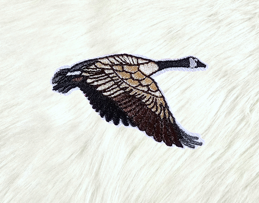 Flying Canada Goose Embroidery Iron On Patch