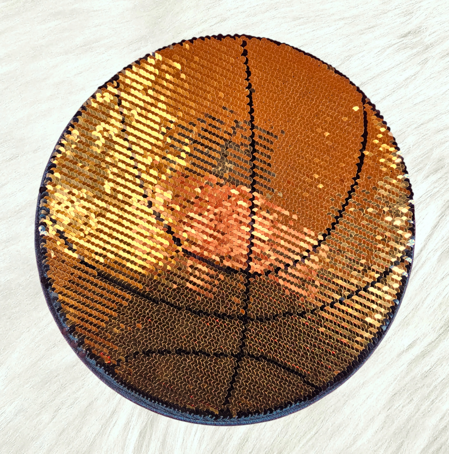 Flip Basketball Pink To Gold Sequin Interactive Iron On Patch