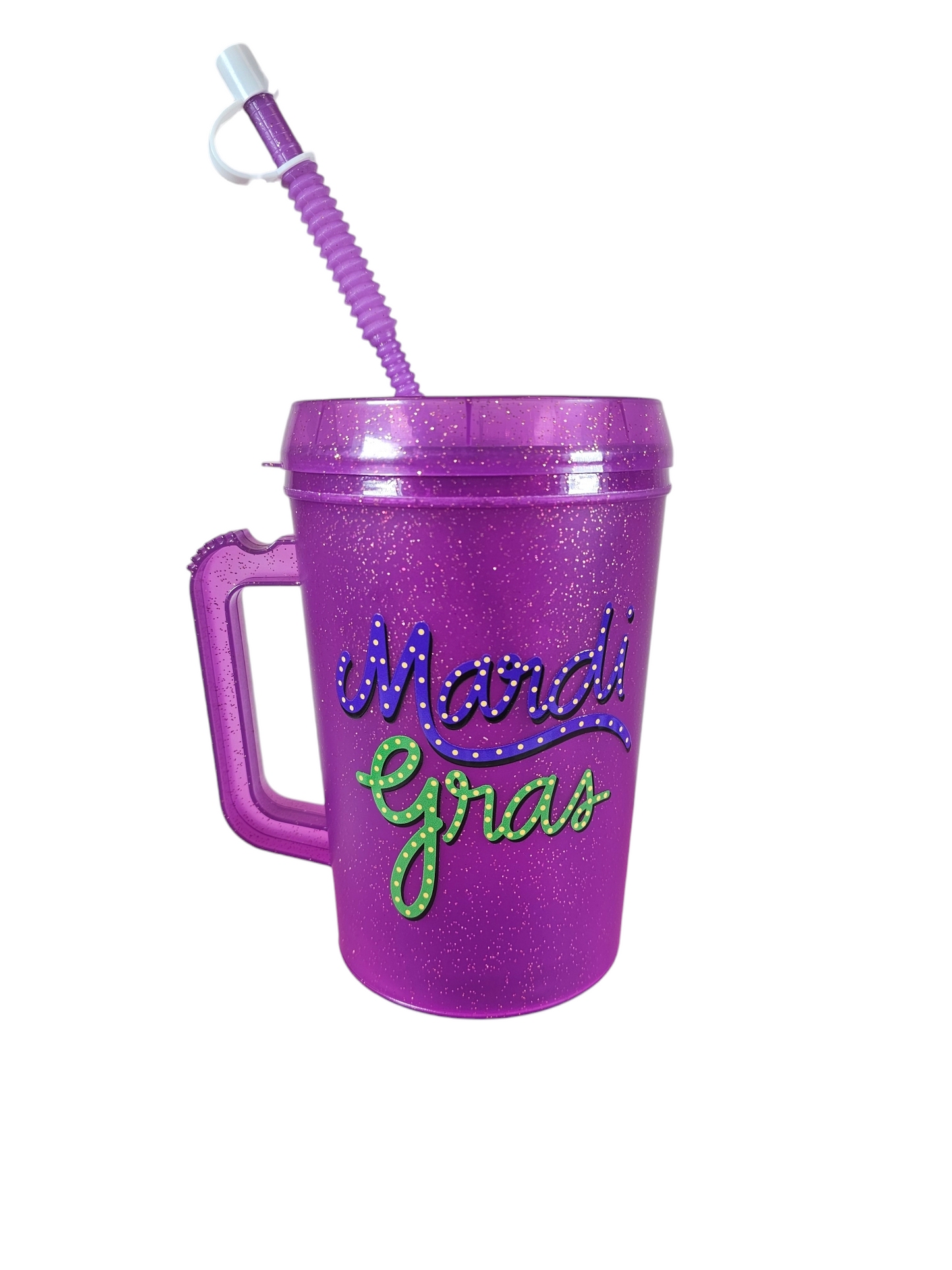 Mardi Gras Cursive HIP SIPS Mega Trucker Mug 34oz