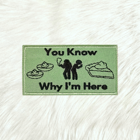 You Know Why I'm Here Deviled Eggs Smoke Pie Embroidery Iron On Patch