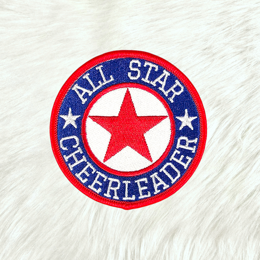 ALLSTAR Cheerleader Comp Star Embroidery Iron On Patch