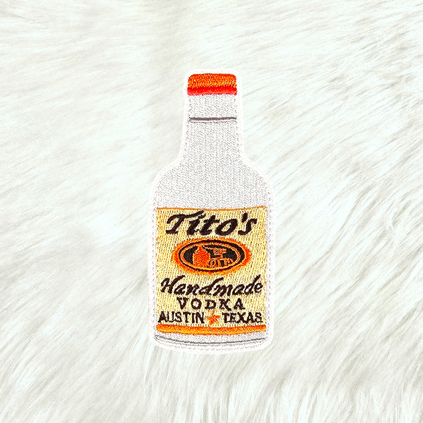 Tito Handmade Vodka Shooter Texas Embroidery Iron On Patch