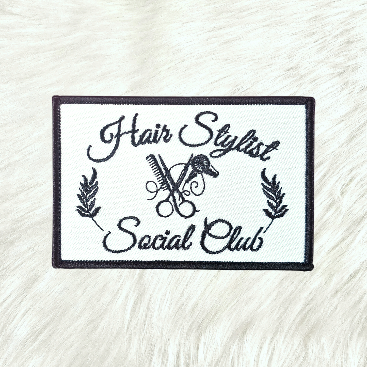 Hairstylist Social Club Salon Embroidery Iron On Patch