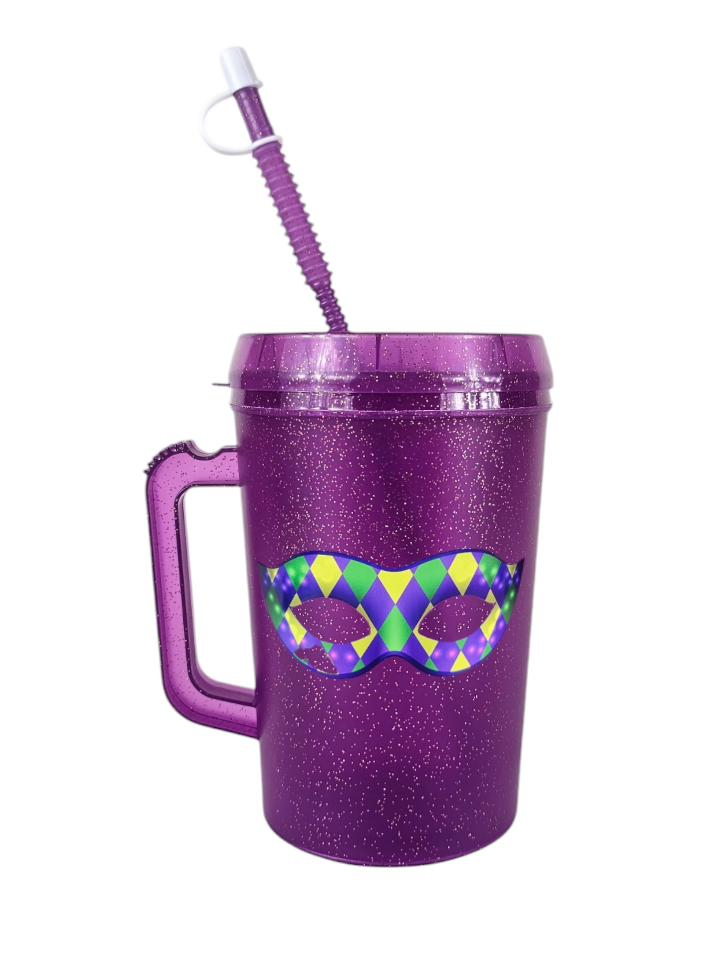 Mardi Gras Mask HIP SIPS Mega Trucker Mug 34oz