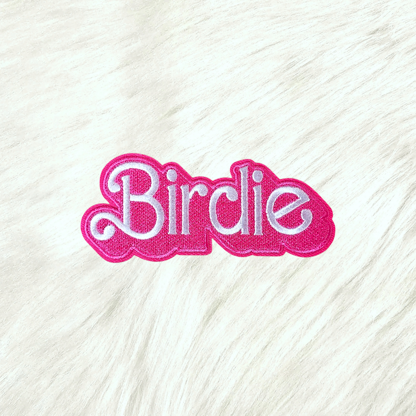 Birdie Golf Barbie Pink Embroidery Iron On Patch