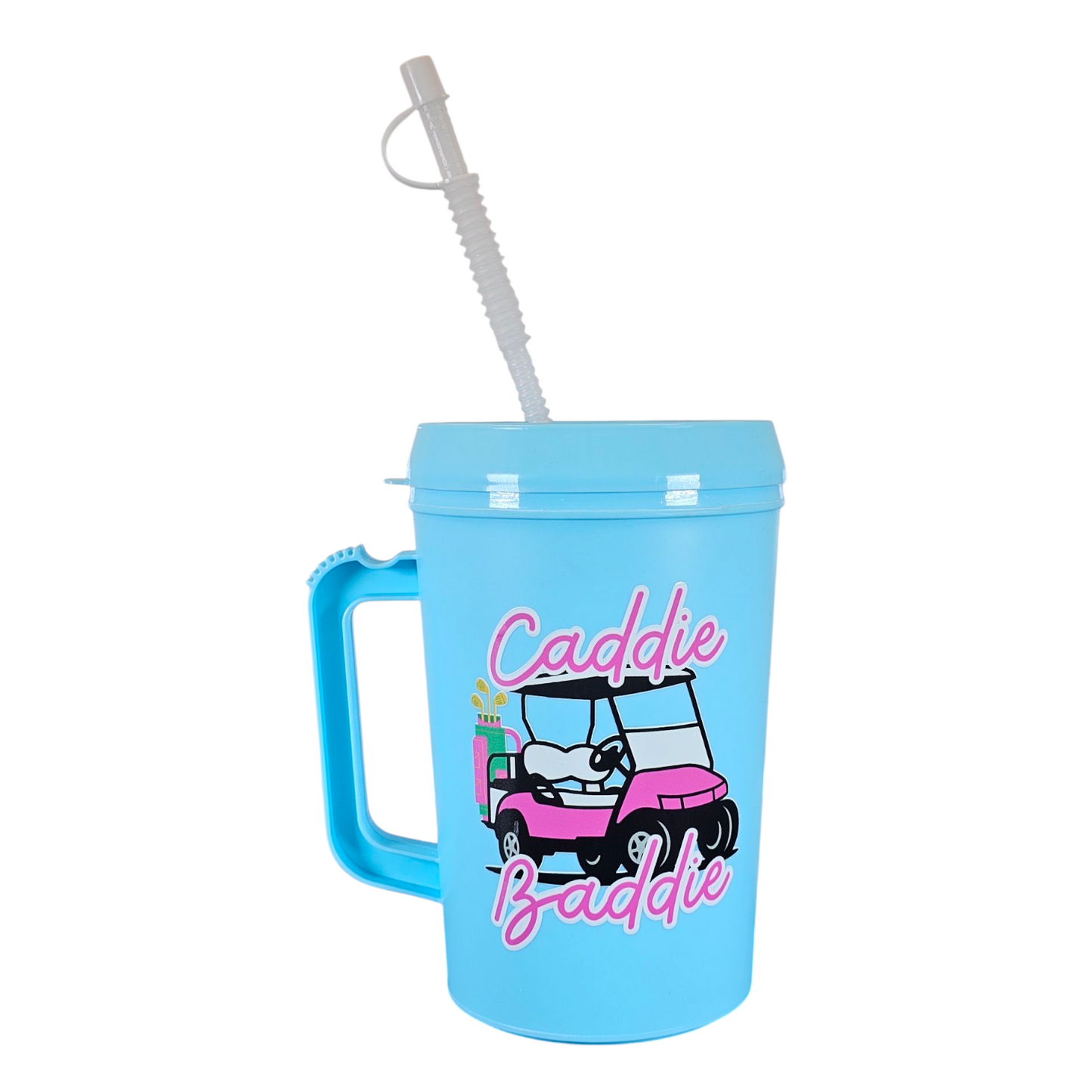 Caddie Baddie Golf Cart Mega Trucker Mug 34oz