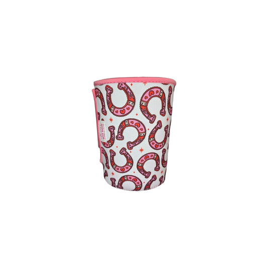 Horseshoes Western Pink Mega Mug Drink Sleeve