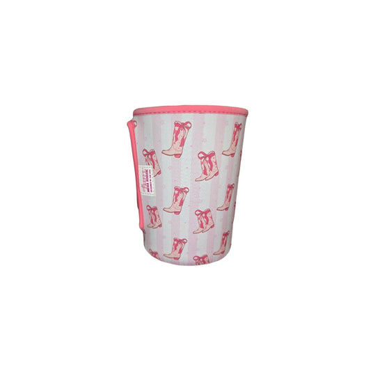 Cowgirl Boots Coquette Bow Pink Mega Mug Drink Sleeve