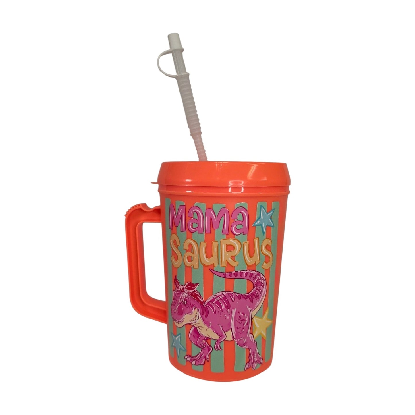 Mama Saurus Dinosaur Striped HIP SIPS Mega Mug 34oz