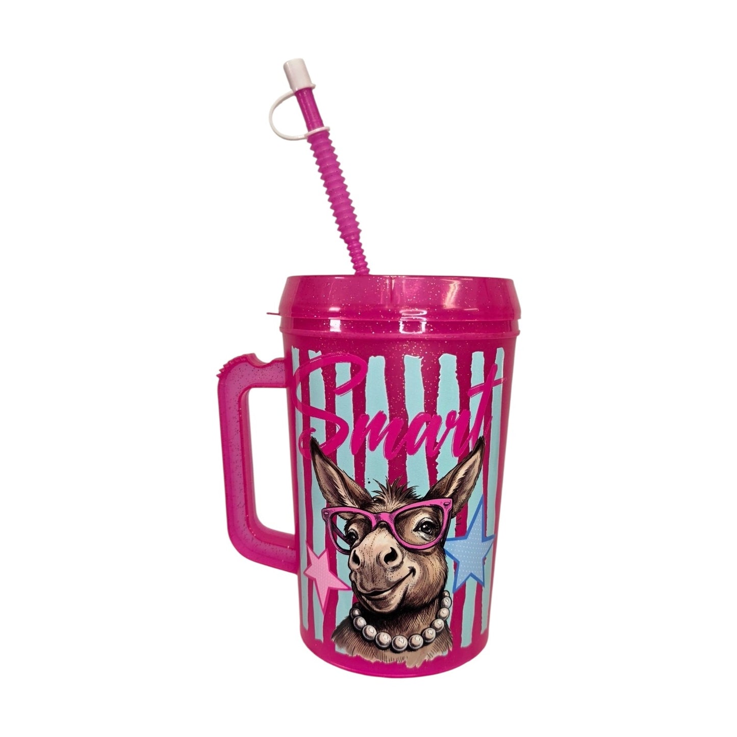 Smart Ass Donkey Striped HIP SIPS Mega Mug 34oz