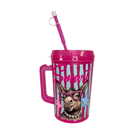 Smart Ass Donkey Striped HIP SIPS Mega Mug 34oz