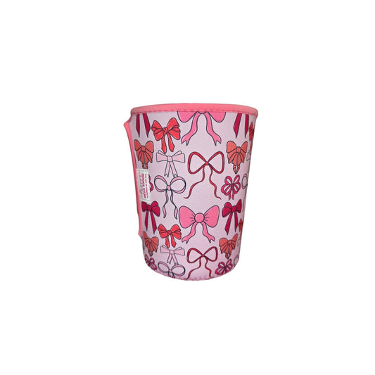Coquette Ribbon Bows Pink Mega Mug Drink Sleeve