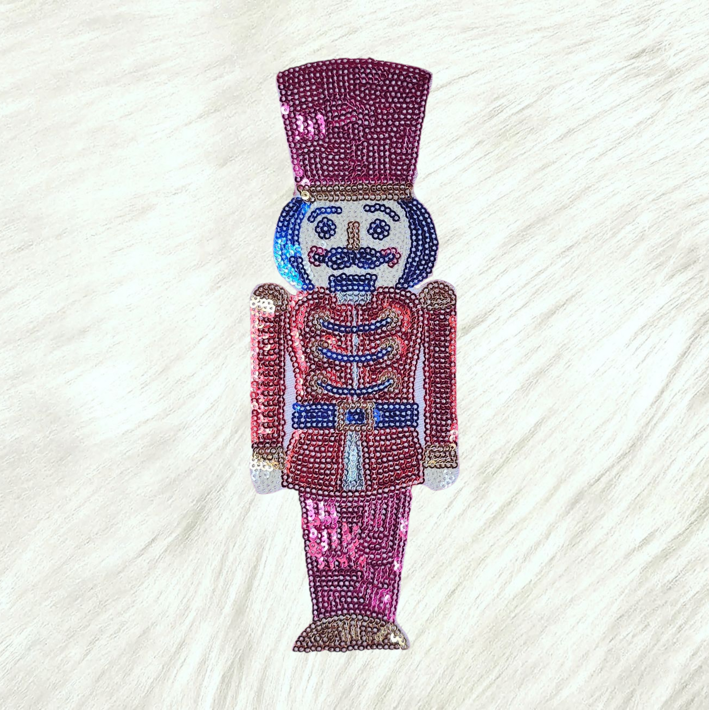 $1 Sequin Nutcracker Iron On Patch