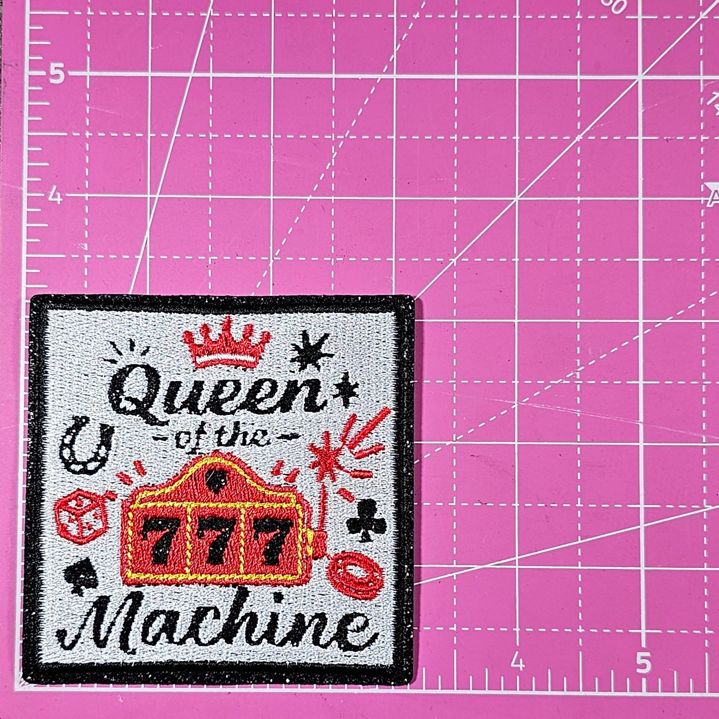 Queen Of The Machine Slots Gambler Embroidery Iron On Patch