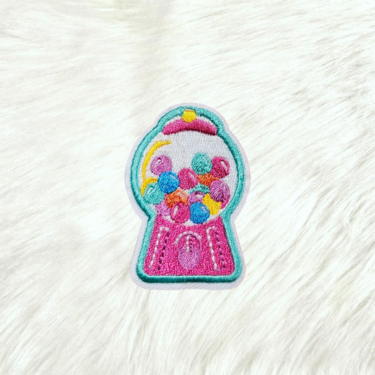Gumball Machine Embroidery Iron On Patch