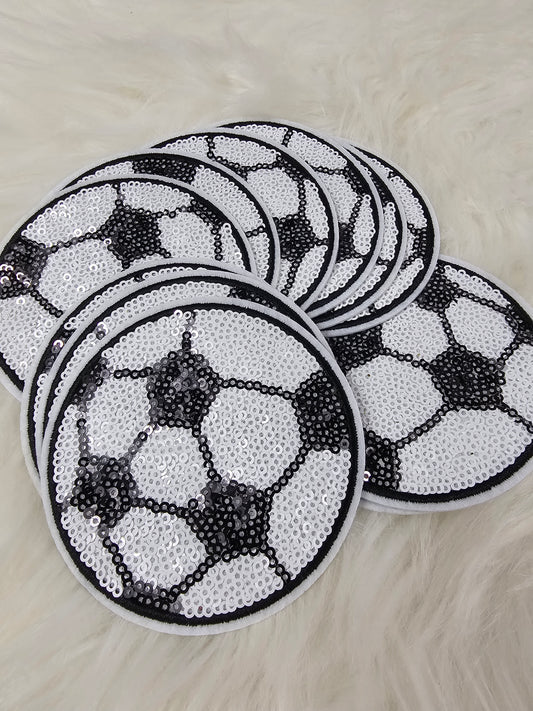 Soccer Sequin Iron On Patch