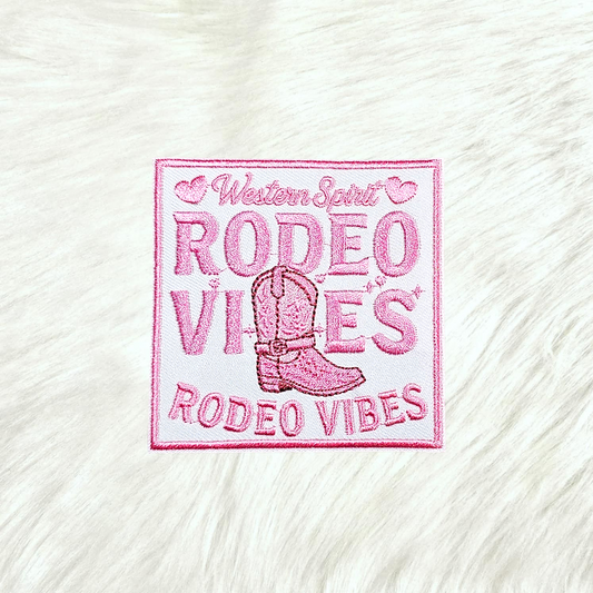 Western Spirit Rodeo Vibes Embroidery Iron On Patch