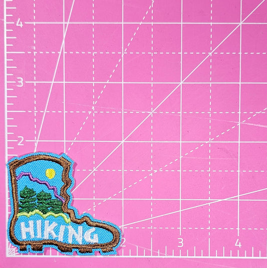 Hiking Boot Embroidery Iron On Patch
