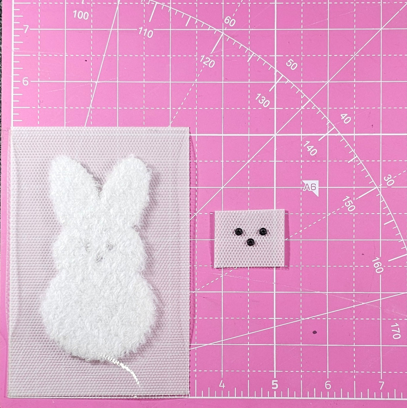 Easter Bunnies Fluffy Fuzzy Rhinestone Transfer Patches