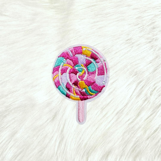 Lollipop Rainbow Candy Embroidery Iron On Patch