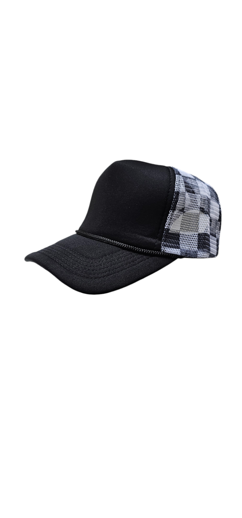 Checkered Mesh Trucker Foam Hat