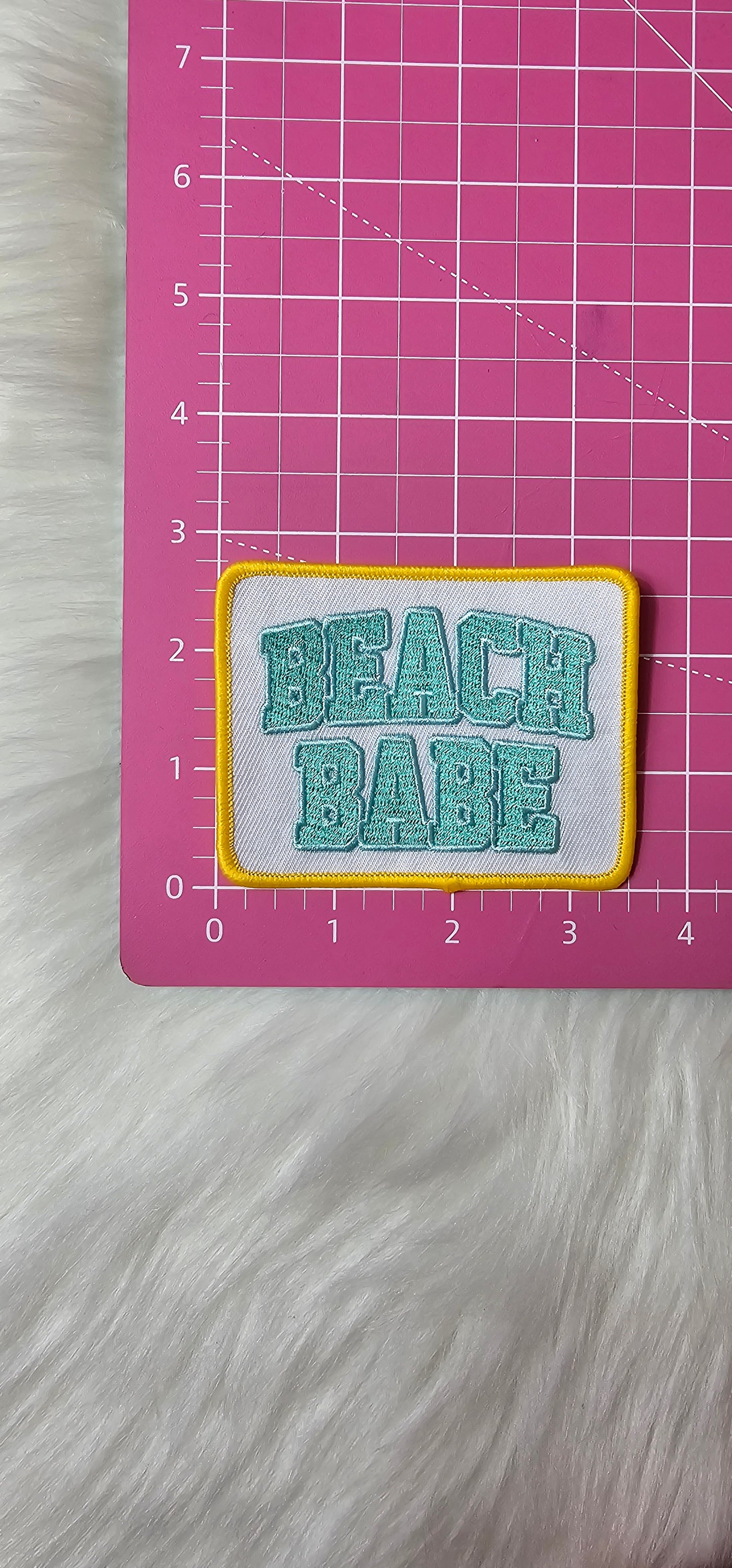 'Beach Babe' Embroidery Iron On Patch