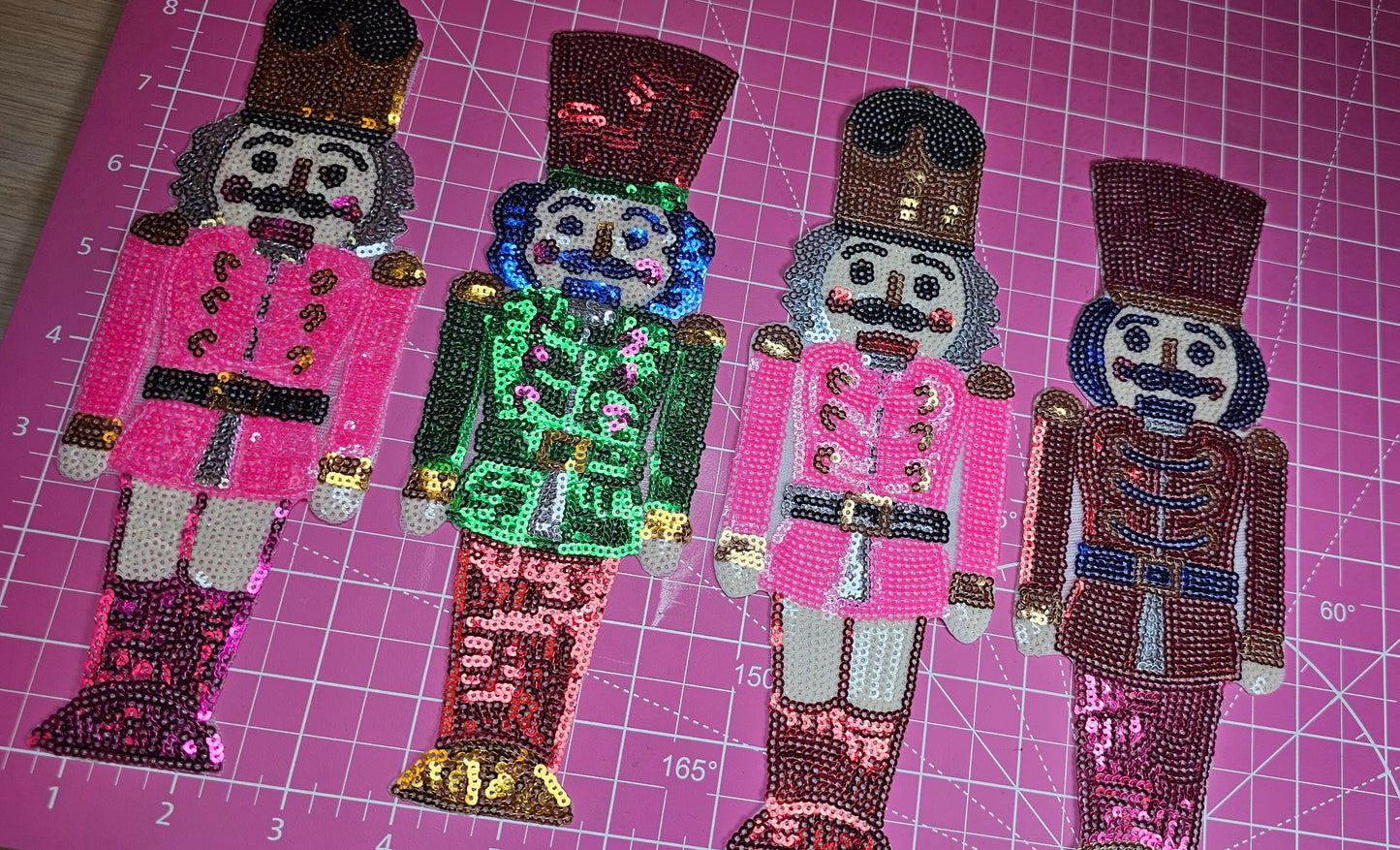 $1 Sequin Nutcracker Iron On Patch