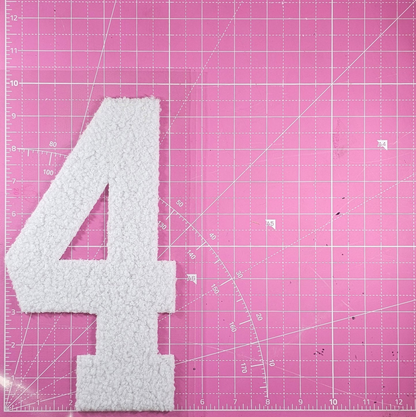 Large Team Number Fluffy Fuzzy Transfer Patch