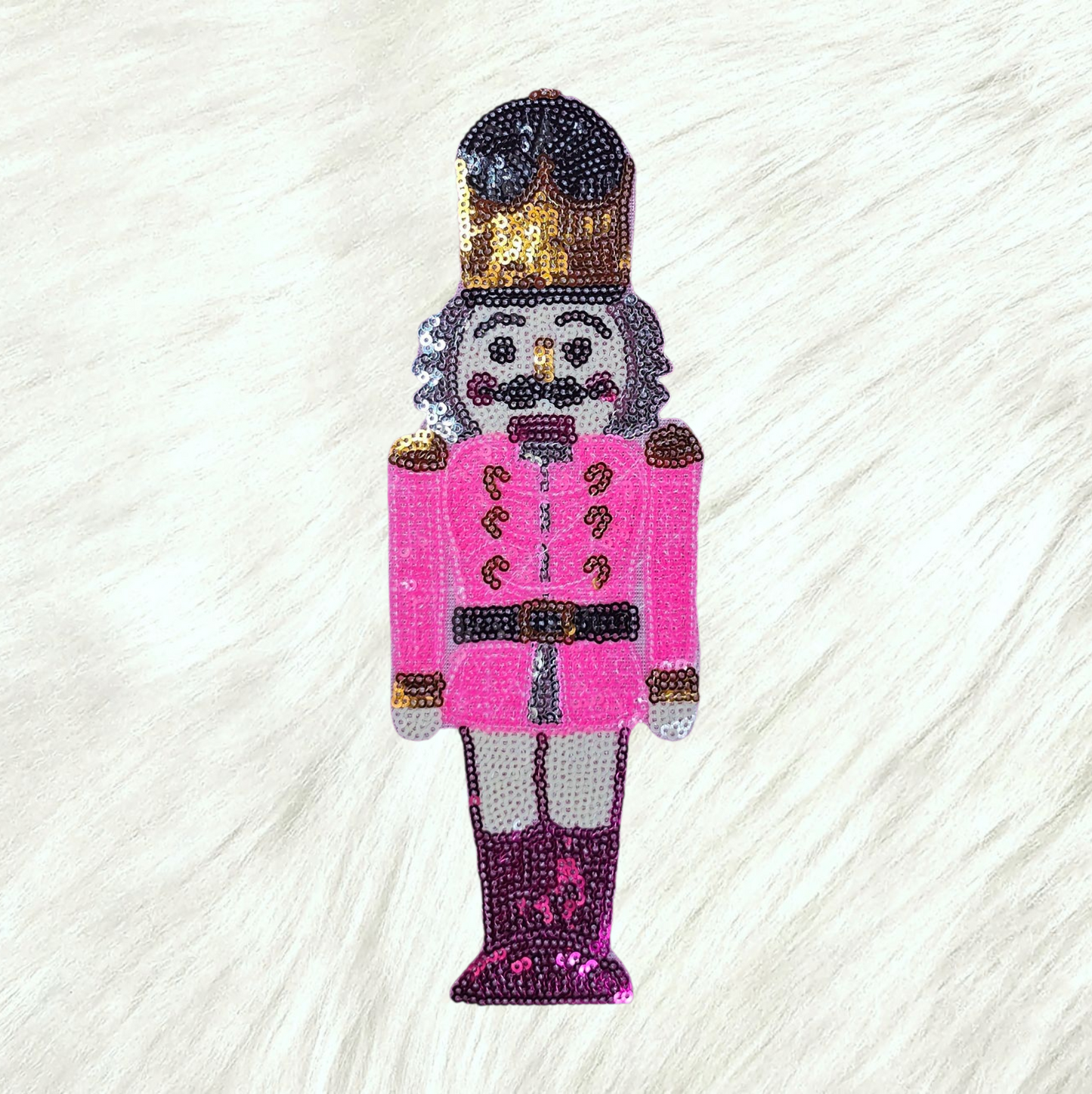 $1 Sequin Nutcracker Iron On Patch