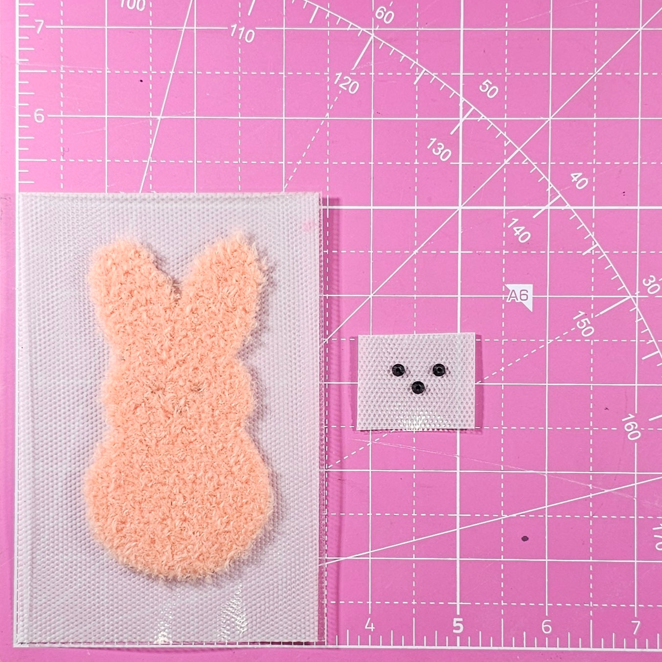 Easter Bunnies Fluffy Fuzzy Rhinestone Transfer Patches