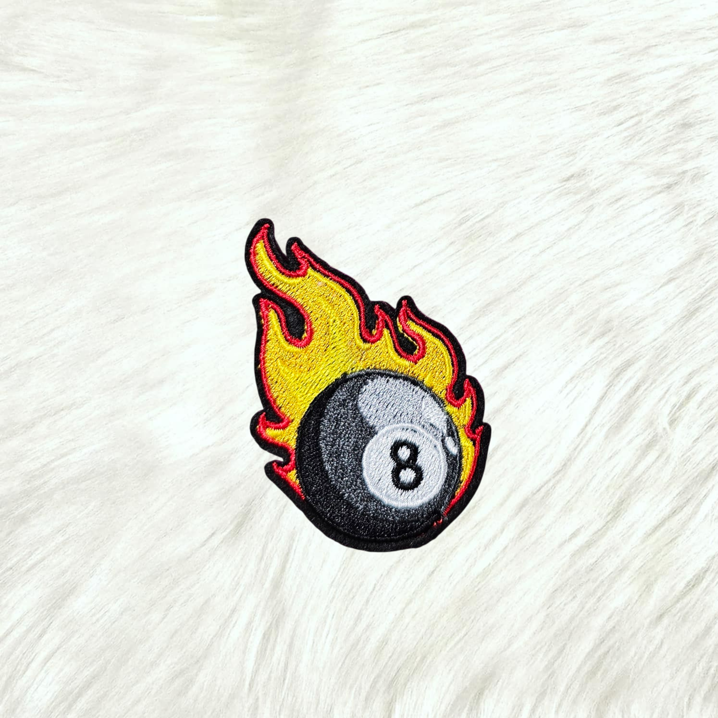 Lucky 8 Ball Gambler Vegas Embroidery Iron On Patch