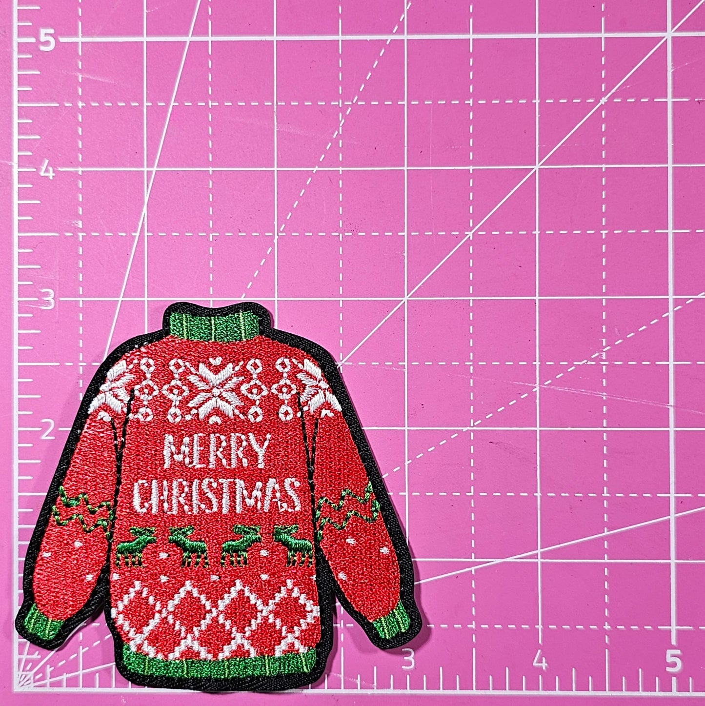 Ugly Christmas Sweater Embroidery Iron On Patch